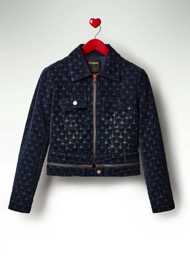Desigual Blue Denim Patch Jacket for Women | Best Price UAE